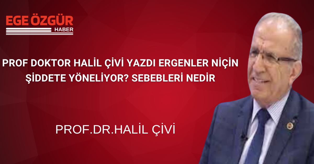 PROF DOKTOR HALİL ÇİVİ YAZDI ERGENLER NİÇİN ŞİDDETE YÖNELİYOR? SEBEBLERİ NEDİR