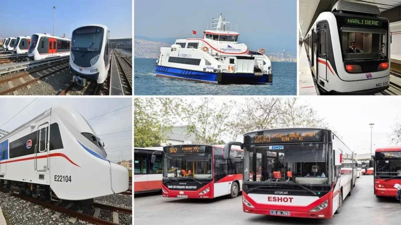 İzmir'de kent içindeki trafiği azaltmak için aktarmalı ulaşım sistemine geçildi.