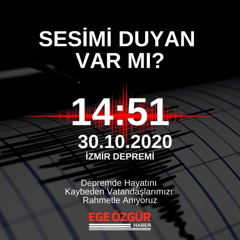 Bugün 30 Ekim 2020 tarihinde yaşanan İzmir depreminin yıldönümü. Peki