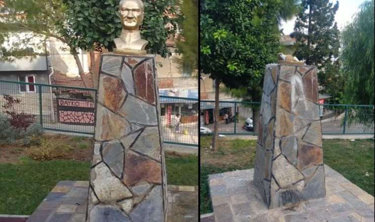 İzmir’in Konak ilçesinde bulunan Ferahlı Parkı’ndaki Atatürk büstüne saldırıldı. Kimliği