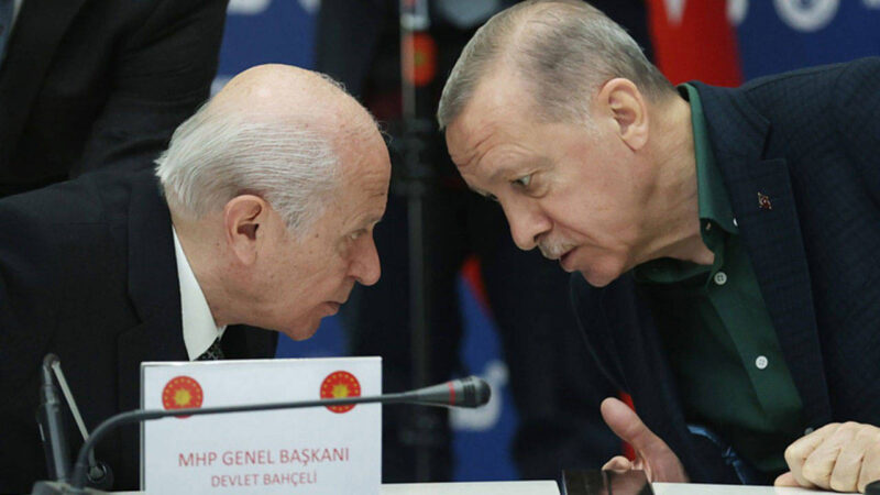AKP'li Cumhurbaşkanı Erdoğan ile MHP Genel Başkanı Devlet Bahçeli'nin perşembe