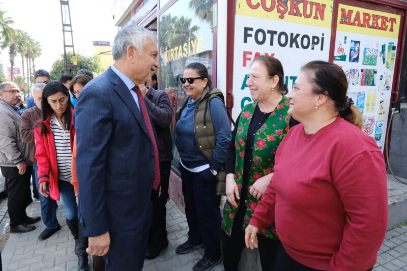 Başkan Zeydan Karalar, Karaisalı’da halkla buluştu, esnaf ziyaretlerinde bulundu, muhtarlarla