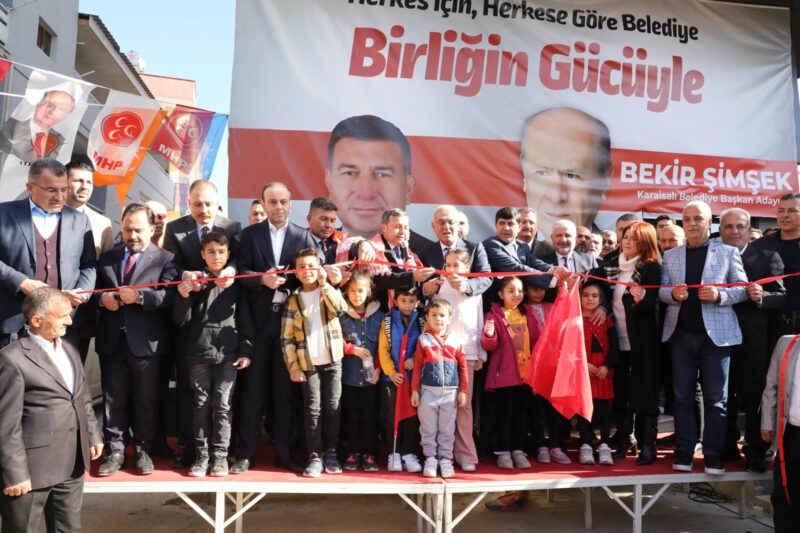 MHP Karaisalı Belediye Başkan Adayı Bekir Şimşek’in Seçim Koordinasyon Merkezi’nin
