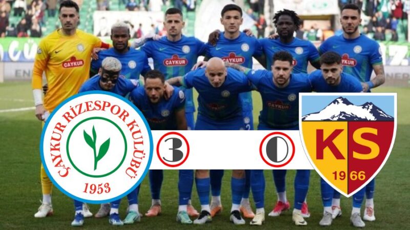 Çaykur Rizespor, Trendyol Süper Lig’in 28. hafta mücadelesinde evinde Kayserispor’u
