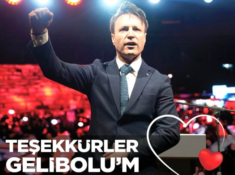 Çanakkale'nin Gelibolu ilçesinde resmi olmayan  yerel secim sonuçlarına göre,
