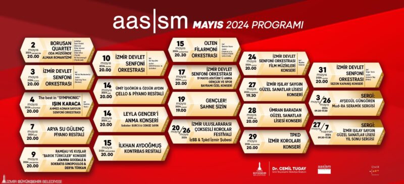 İzmir Büyükşehir Belediyesi, İzmirli sanatseverlere mayıs ayında yine renkli bir