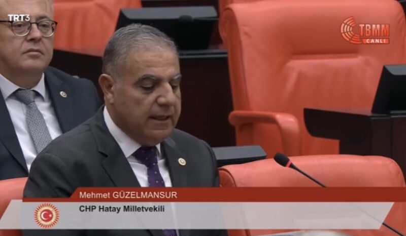TBMM'de yapılan oturumda CHP Hatay Milletvekili Mehmet GÜZELMANSUR, Hatay'ın son