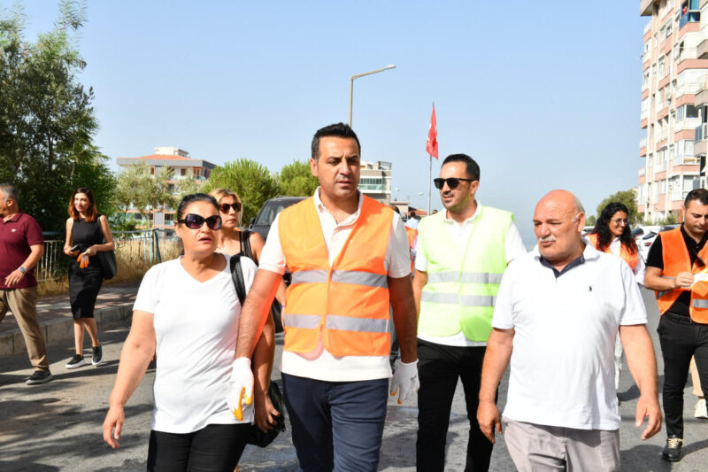 Çiğli Belediyesi, hali hazırda devam eden temizlik çalışmalarına destek amaçlı