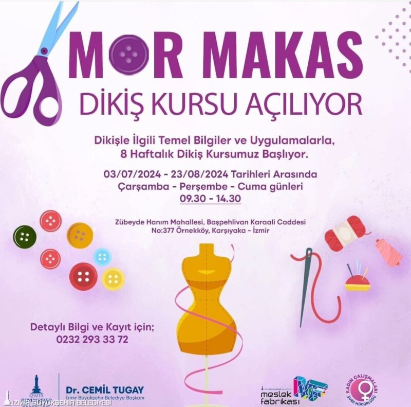 
İzmir Büyükşehir Belediyesi Kadın Çalışmaları Şube Müdürlüğü, kadınlara yönelik Mor