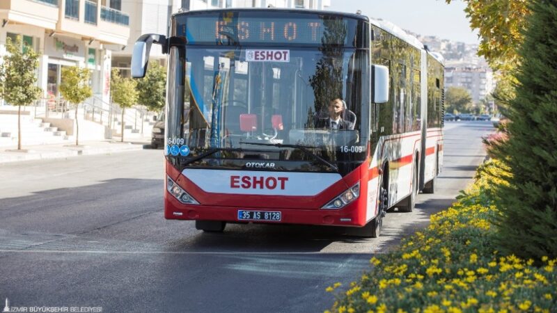 ESHOT tarafından yapılan açıklamada altyapı çalışmaları nedeniyle bir otobüs hattında