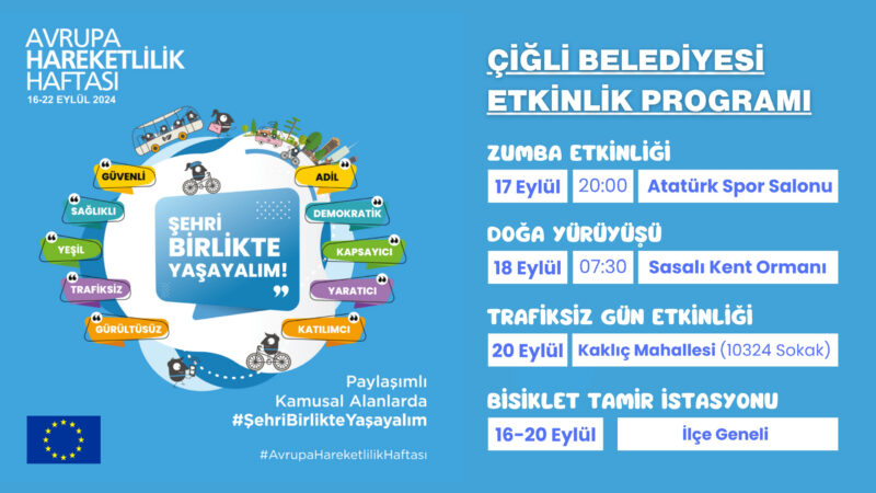 Çiğli Belediyesi, her yıl 16-22 Eylül tarihleri arasında düzenlenen Avrupa