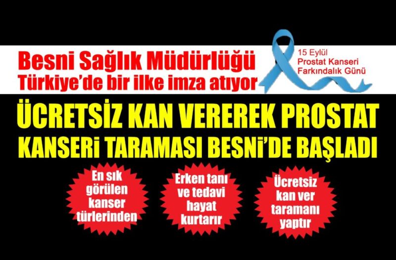 Prostat kanseri taramasında erken teşhisin önemine dikkat çeken Besni İlçe