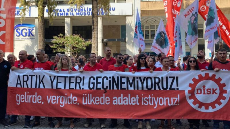 DİSK Ege Bölge Temsilciliği, artan vergiler ve hayat pahalılığına karşı