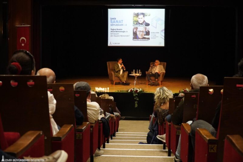 İzmir Büyükşehir Belediyesi tarafından düzenlenen İzmir Sanat Söyleşileri’nin konuğu usta