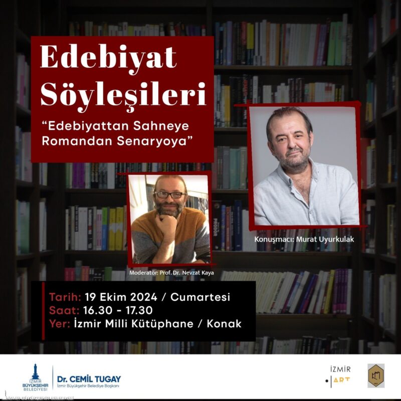 İzmir Büyükşehir Belediyesi Kütüphaneler Şube Müdürlüğü, edebiyatseverleri her ay düzenleyeceği