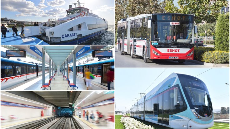 İzmir, 29 Ekim Cumhuriyet Bayramı'nı kutlamaya hazırlanırken, İzmir'deki toplu ulaşım