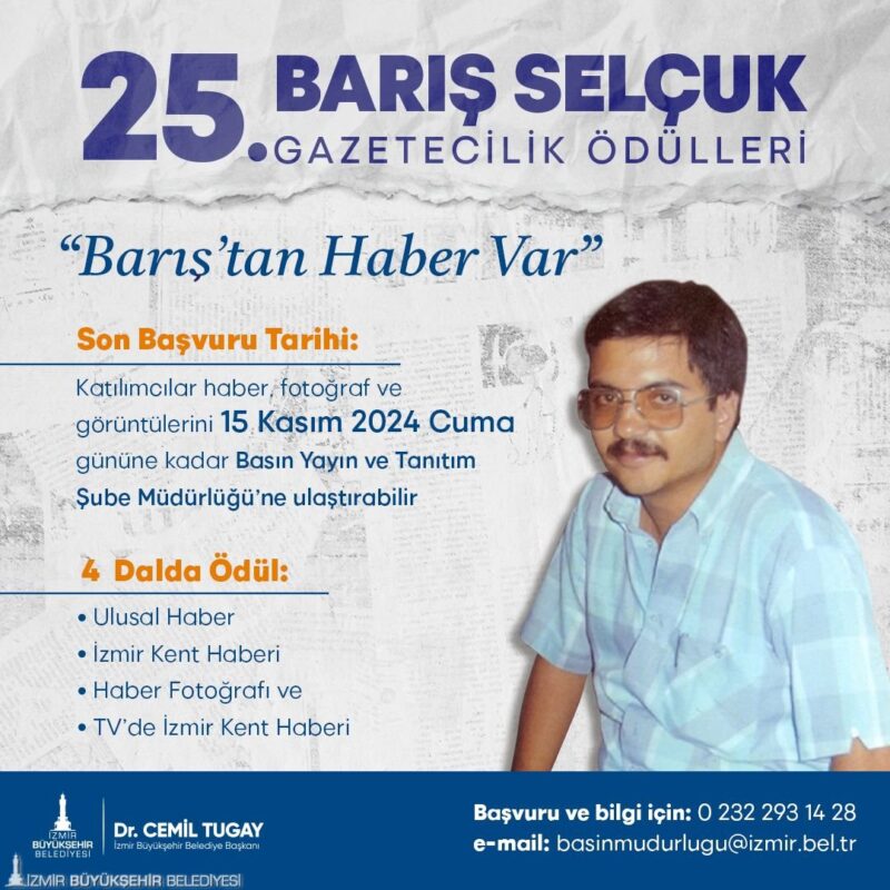 İzmir Büyükşehir Belediyesi’nin 25 yıldır düzenlediği Barış Selçuk Gazetecilik Ödülleri’nde
