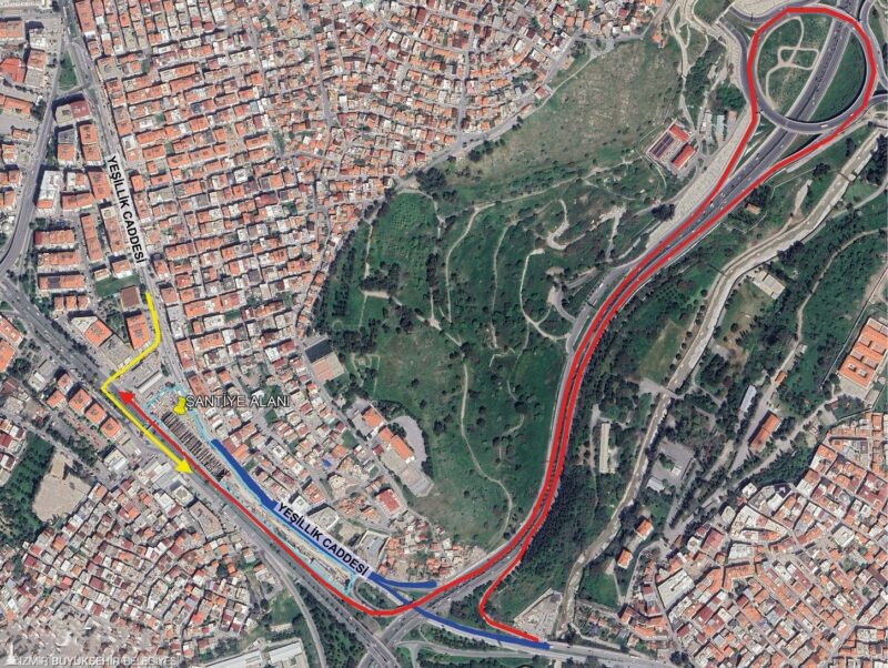 İzmir Büyükşehir Belediyesi’nin yapımını sürdürdüğü Buca Metrosu’nun tünel kazıları tüm