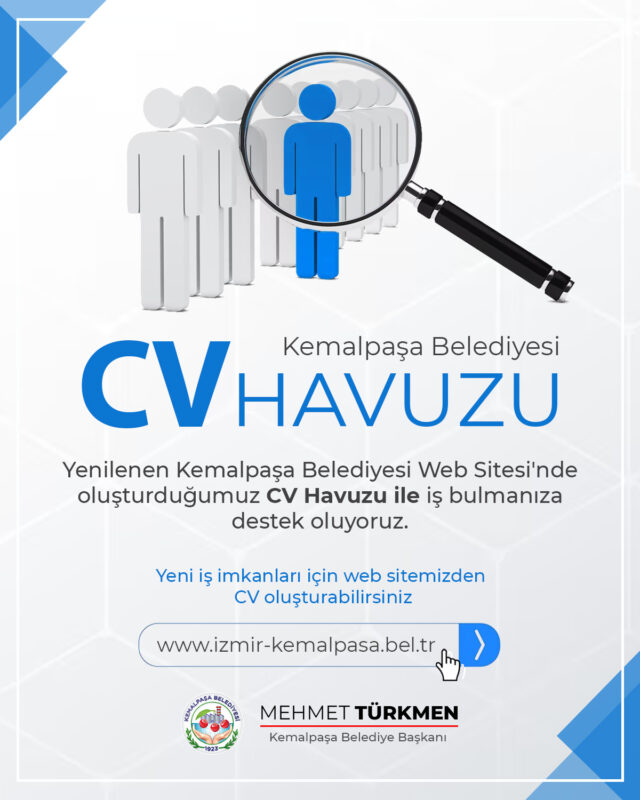Kemalpaşa Belediyesi istihdama katkı sunmak amacıyla “CV Havuzu“ uygulamasını  hayata