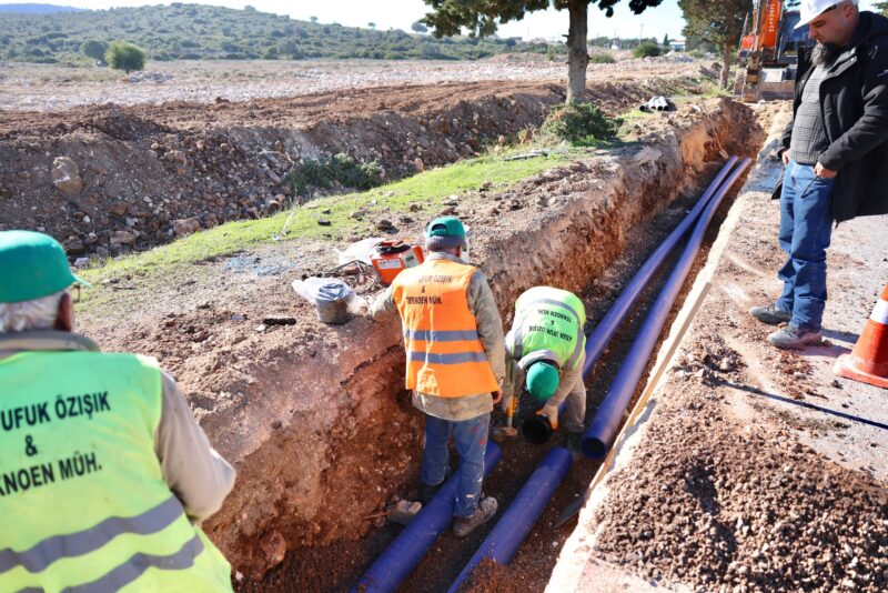 İZSU ve Çeşme Belediyesi koordineli çalışmaları ile yürütülen Reisdere-Ilıca Atık