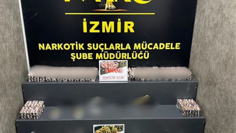 İzmir genelinde, uyuşturucu madde ticareti yapan şahıslara yönelik olarak yaklaşık