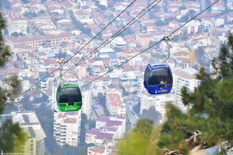 İzmir Büyükşehir Belediyesi’nin Avrupa Birliği standartlarında hizmet veren Balçova’daki Teleferik
