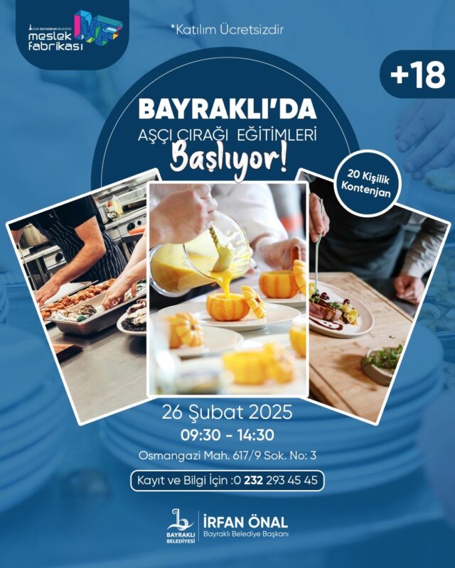 Bayraklı Belediyesi, meslek edindirme kursları kapsamında, İzmir Büyükşehir Belediyesi iş