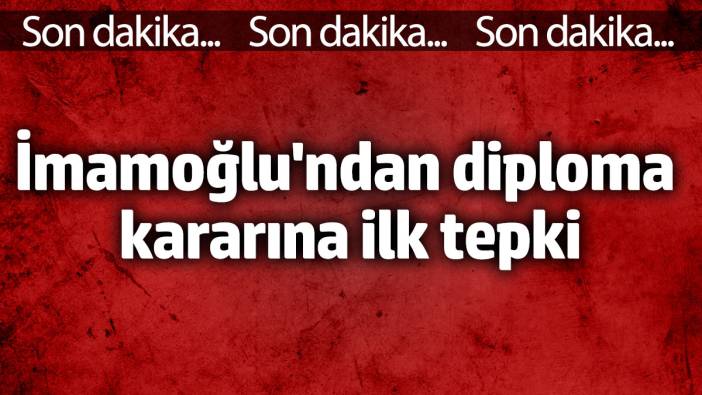Ekrem İmamoğlu diplomasının iptal edilmesine tepki g&ouml;sterdi. İstanbul &Uuml;niversitesi Cumhurbaşkanlığı