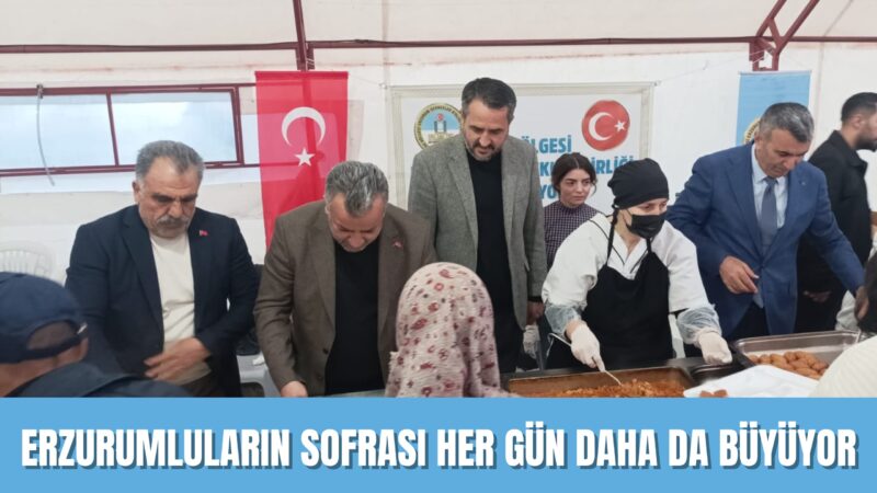 Çiğli Kaymakamlık karşısında, Ege Erzurum Dernekler Birliği Federasyonu tarafından kurulan