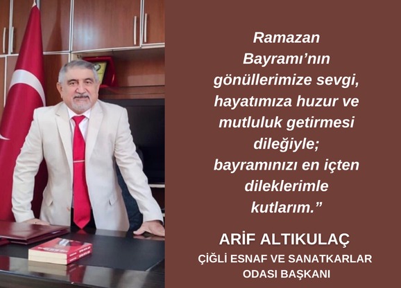 Ramazan Bayramı’nın g&ouml;n&uuml;llerimize sevgi, hayatımıza huzur ve mutluluk getirmesi dileğiyle;