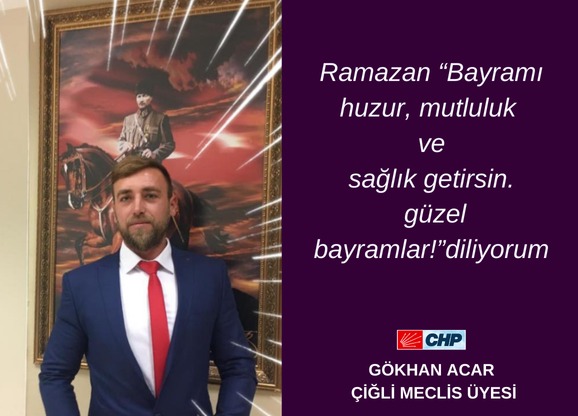 ” Ramazan Bayramı huzur, mutluluk ve sağlık getirsin g&uuml;zel bayramlar!”