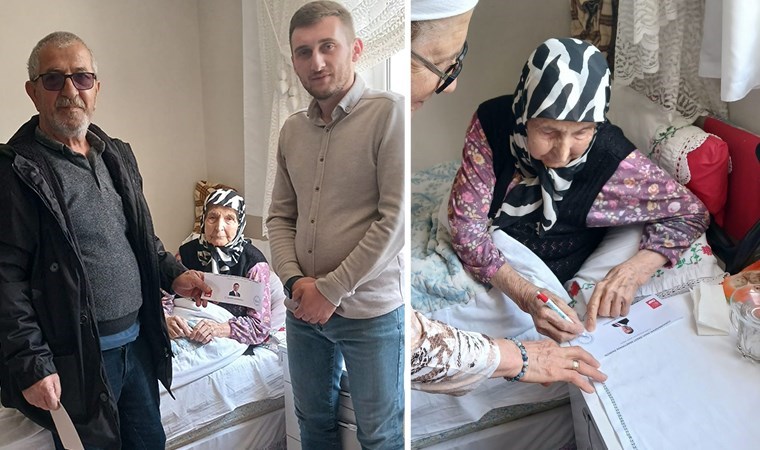 Sinop’ta CHP'nin Cumhurbaşkanlığı adaylığı ön seçimi için 97 yaşındaki Hacile