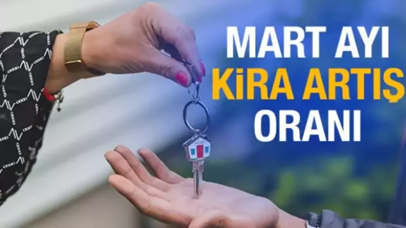 TÜİK tarafından açıklanan verilerine göre, mart ayında kira artış oranı