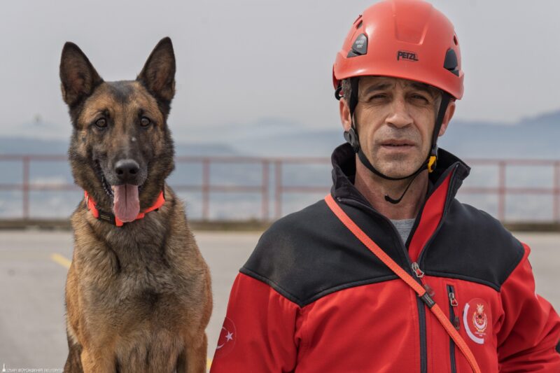 İzmir Büyükşehir Belediyesi İtfaiye Dairesi Başkanlığı’nın arama kurtarma köpekleri, afetlerde