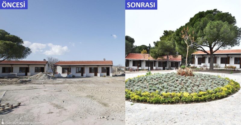 İzmir Büyükşehir Belediyesi, Dikili’de bulunan Çandarlı Sosyal Tesisi’ndeki restorasyon çalışmalarını