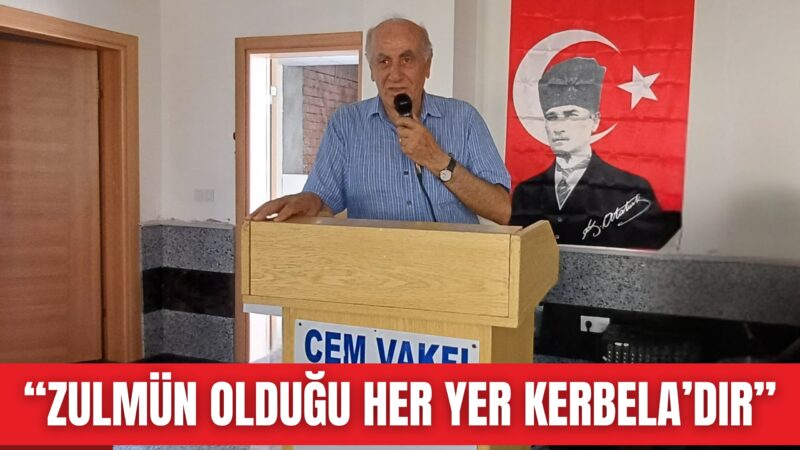 Cem Vakfı Harmandalı Cemevi’nde düzenlenen Aşure etkinliğinde konuşan Başkan Remzi