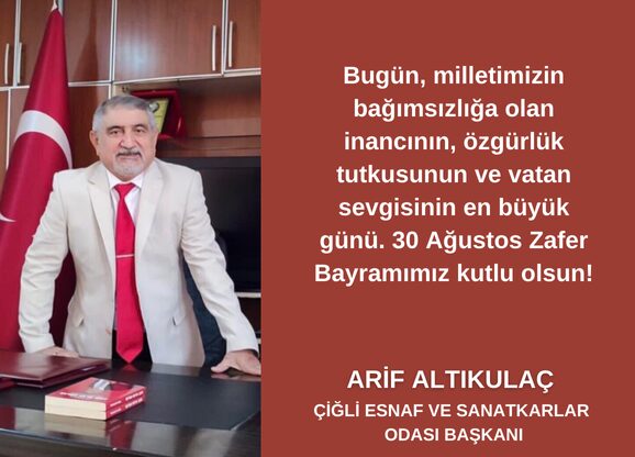 Bugün, milletimizin bağımsızlığa olan inancının, özgürlük tutkusunun ve vatan sevgisinin