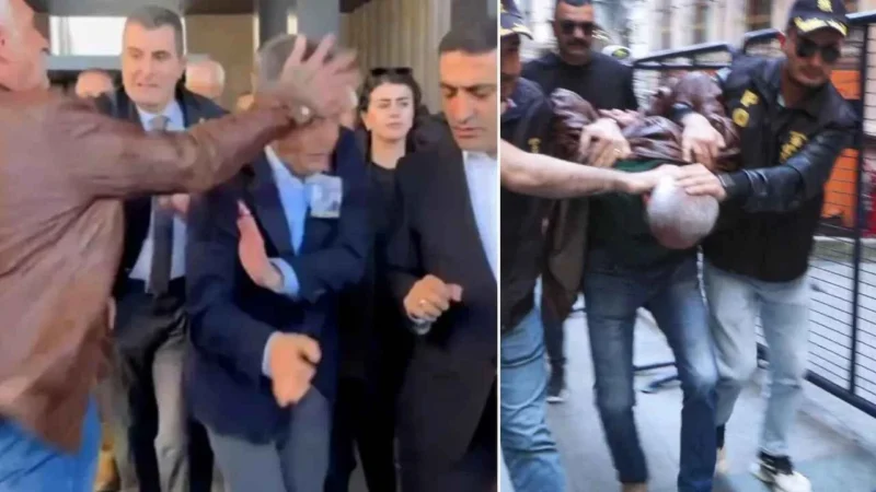 CHP Genel Başkanı Özgür Özel’e Atatürk Kültür Merkezi (AKM) çıkışında