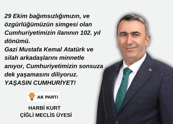 29 Ekim bağımsızlığımızın, ve özgürlüğümüzün simgesi olan Cumhuriyetimizin ilanının 102.