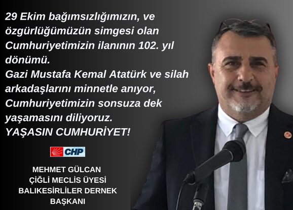 29 Ekim bağımsızlığımızın, ve özgürlüğümüzün simgesi olan Cumhuriyetimizin ilanının 102.