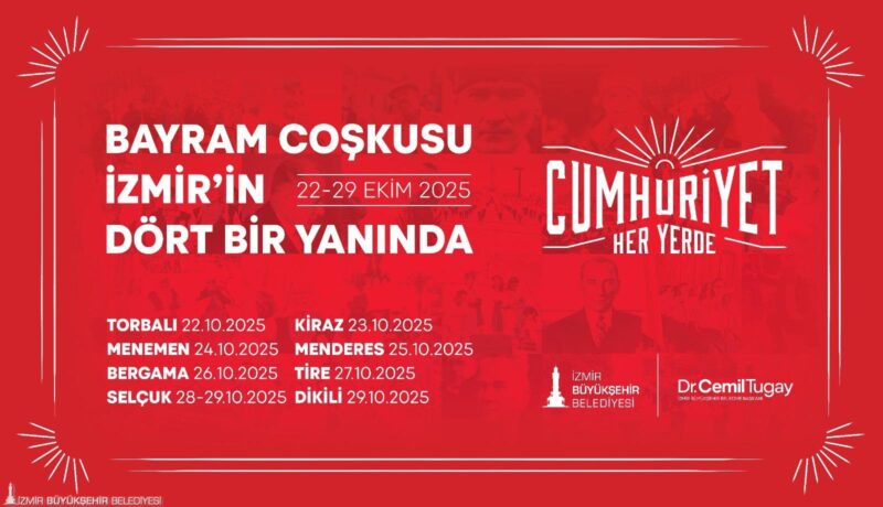 İzmir Büyükşehir Belediyesi, Cumhuriyet Bayramı’nın 102’nci yıl kutlamaları kapsamında bu