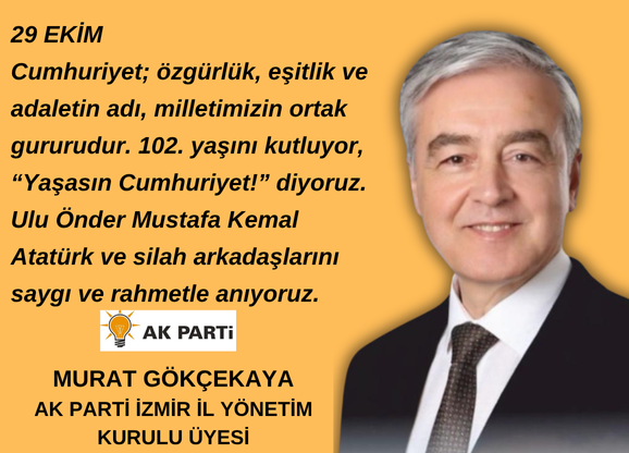 29 EKİM
Cumhuriyet; özgürlük, eşitlik ve adaletin adı, milletimizin ortak gururudur.