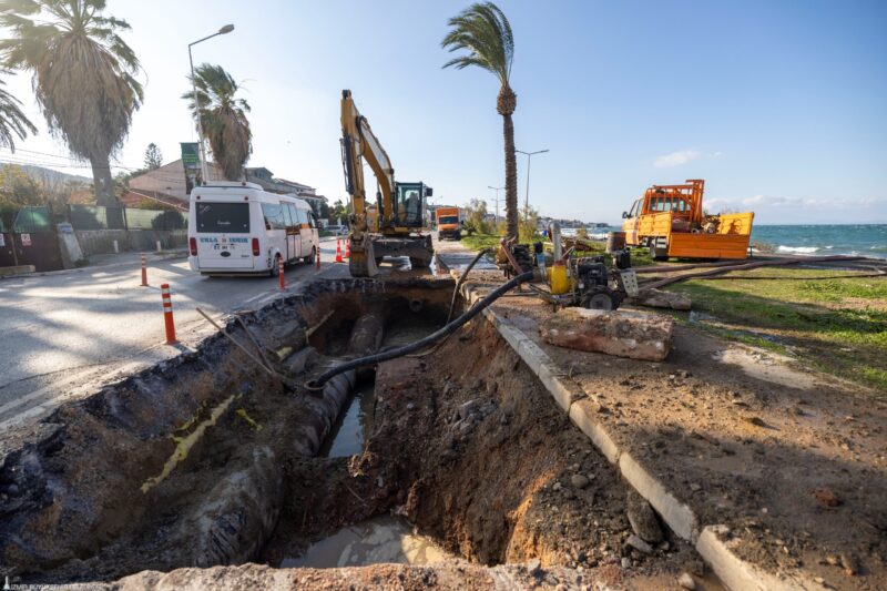İZSU Genel Müdürlüğü, Güzelbahçe–Narlıdere hattını besleyen 800 mm çaplı içme