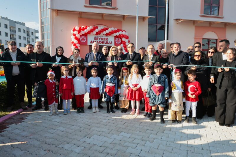 Menemen Belediyesi eğitim yatırımlarına bir yenisini daha ekledi. Seyrek Anaokulu,