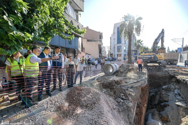 İZSU Genel Müdürlüğü tarafından Buca Özmen Caddesi’nde tamamlanan yağmur suyu