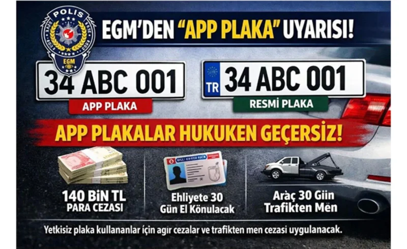 Trafikte "APP Plaka" ve standart dışı plaka denetimlerinin sıklaşmasıyla birlikte