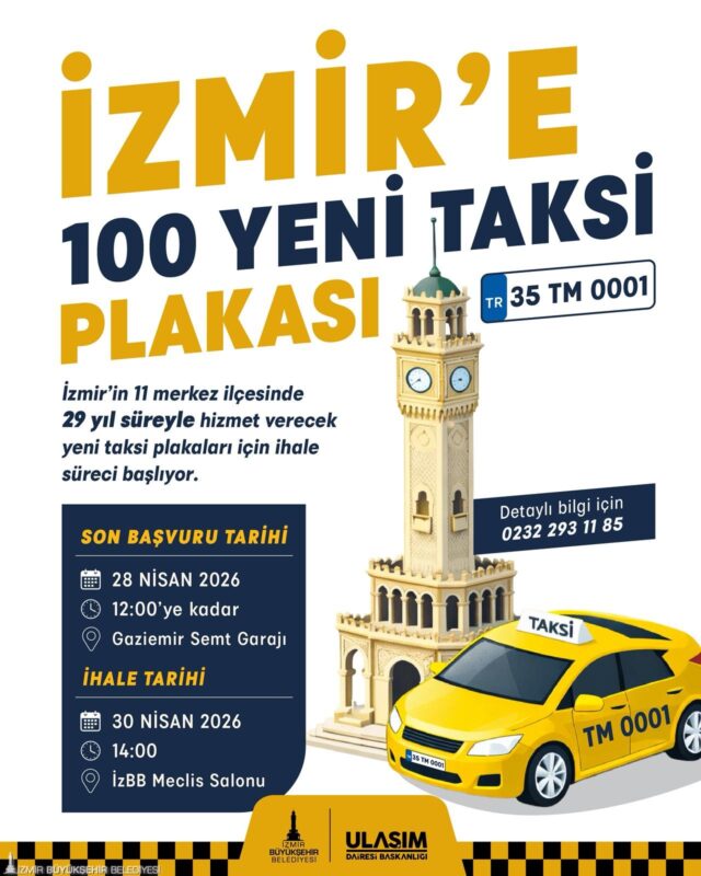 İzmir Büyükşehir Belediyesi kent merkezindeki 11 ilçede 29 yıllığına faaliyet