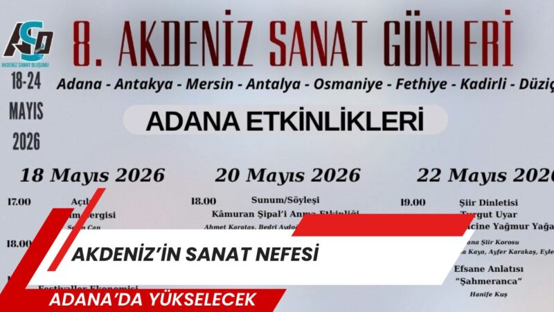 8. Akdeniz Sanat Günleri Kente Kültür, Şiir ve Müzik Rüzgârı