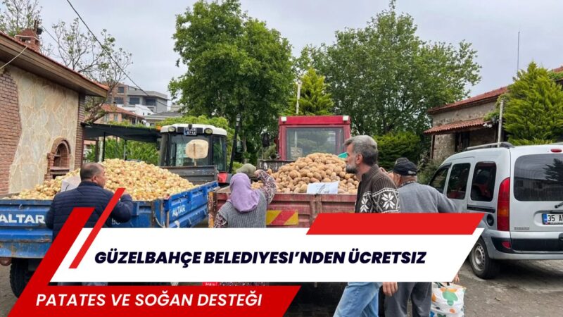 Güzelbahçe Belediyesi, üreticiden satın aldığı yaklaşık 5 ton patates ve