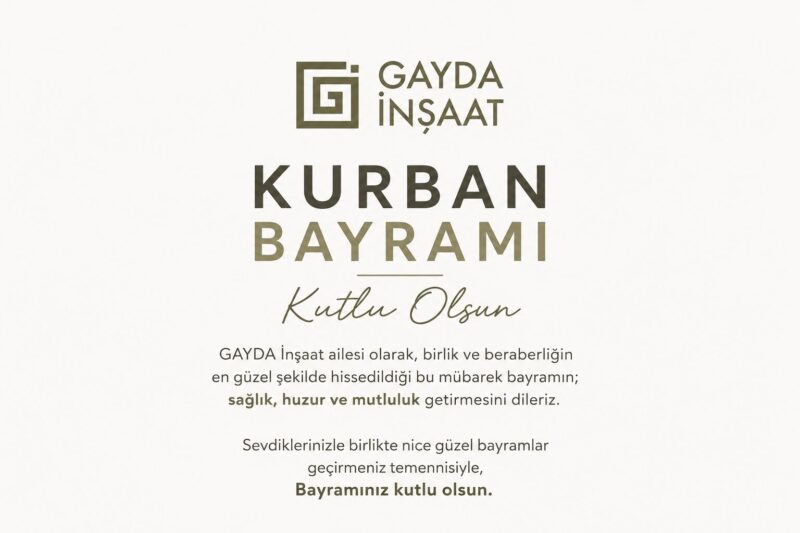 GAYDA İnşaat ailesi olarak, birlik ve beraberliğin en güzel şekilde